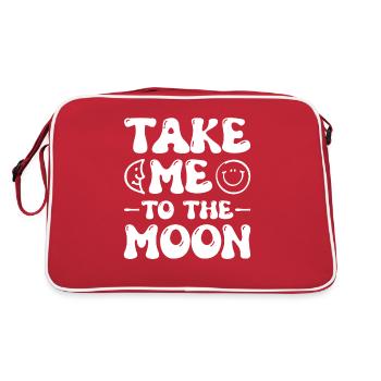 Moon / Crescent - Retro Bag - red/white - Back