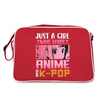 K-Pop Korea Pop Pop Music South Korea Korean Music - Retro Bag - red/white - Back