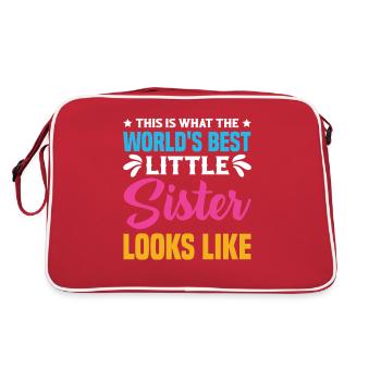 Mignonne petite sœur Hibou Frères et sœurs Tenue - Sac Retro - rouge/blanc - Dos