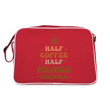 Civil Engineer Bridge Construction Statics Coffee Engineer - Retro Bag - red/white - Back