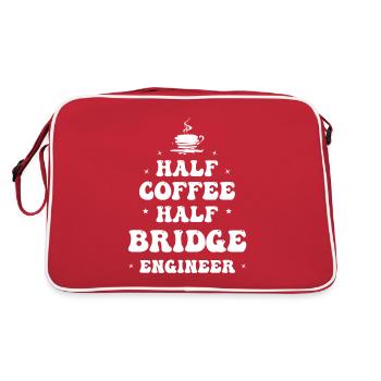Civil Engineer Bridge Construction Statics Coffee Engineer - Retro Bag - red/white - Back