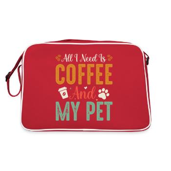 Cafetière Chien Machine Puppy Cup Grains - Sac Retro - rouge/blanc - Dos