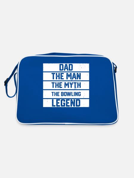 Bowling Father Papa Cooler - Retro Bag - blue/white - Back
