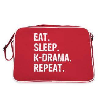 K-Drama Kdrama Corée corée du Sud Séoul K-Drama - Sac Retro - rouge/blanc - Dos