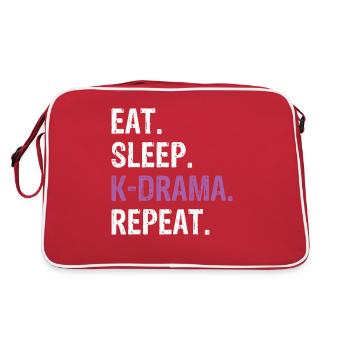 K-Drama Kdrama Corée corée du Sud Séoul K-Drama - Sac Retro - rouge/blanc - Dos