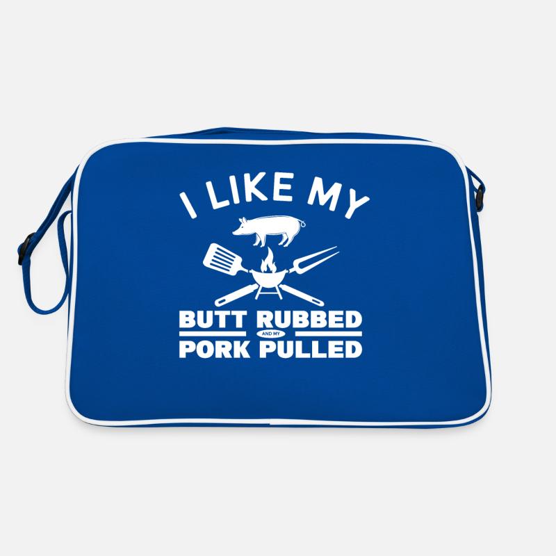 BBQ Grill Smoker Barbecue Pork Pulled Camping Retro Bag