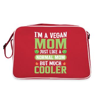 Vegan Mom Légumes Agriculture saine Jardinage - Sac Retro - rouge/blanc - Dos