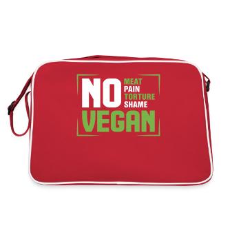 Militant des droits des animaux Végétalien Végétarien Amoureux des animaux Animal - Sac Retro - rouge/blanc - Dos