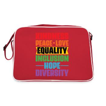 Gay Heart Gay Lesbienne Lesbienne Cadeau - Sac Retro - rouge/blanc - Dos