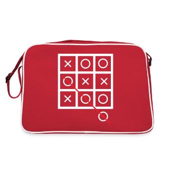 Tic tac toe - Sac Retro - rouge/blanc - Dos