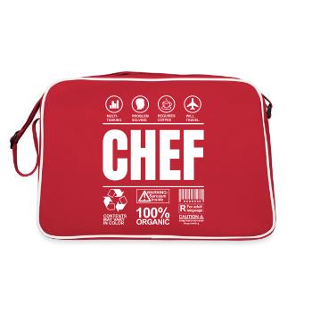 Chef Beanie Chef Kitchen Five Stars Gold 5 - Retro Bag - red/white - Back