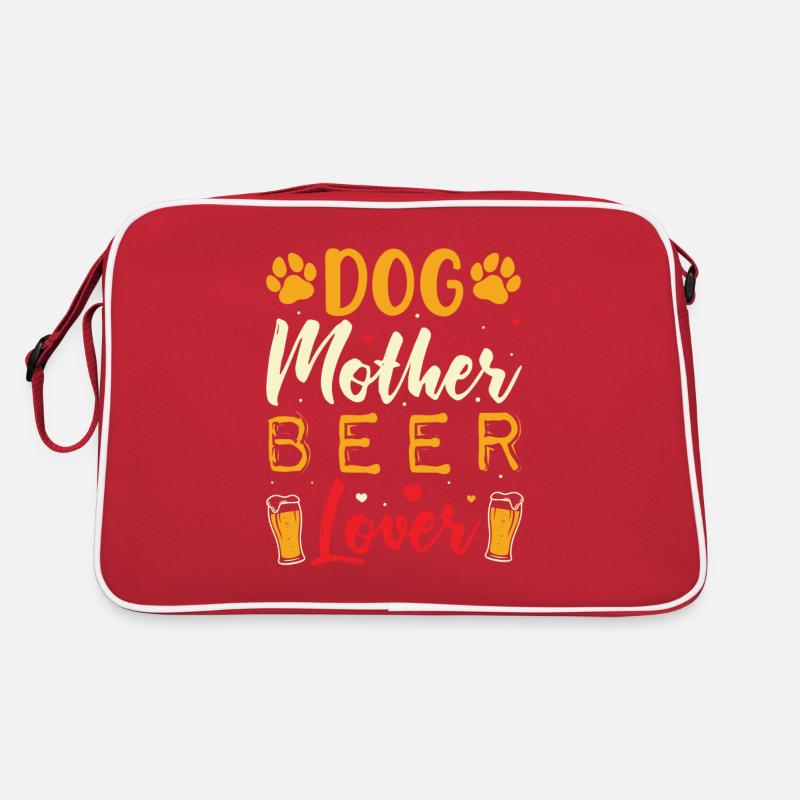 Hunde Mutter Bierliebhaberin Retro Tasche