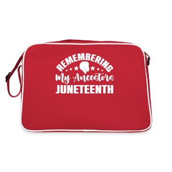 Love June Black Culture Black History Month - Retro Bag - red/white - Back