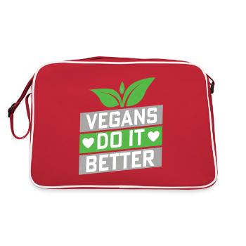 Militant des droits des animaux Végétalien Végétarien Amoureux des animaux Animal - Sac Retro - rouge/blanc - Dos