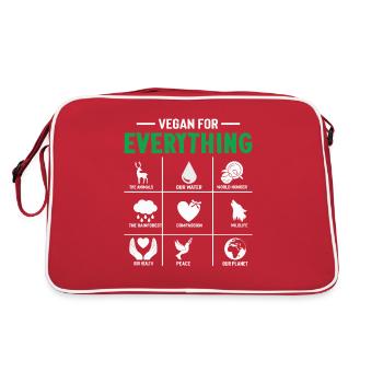 Militant des droits des animaux Végétalien Végétarien Amoureux des animaux Animal - Sac Retro - rouge/blanc - Dos