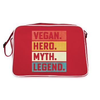 Vegan Proud Gay Lesbian Pride Vegan Lesbian Gay - Sac Retro - rouge/blanc - Dos