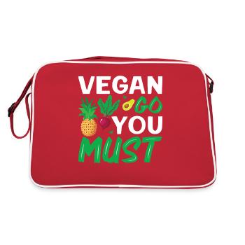 Militant des droits des animaux Végétalien Végétarien Amoureux des animaux Animal - Sac Retro - rouge/blanc - Dos
