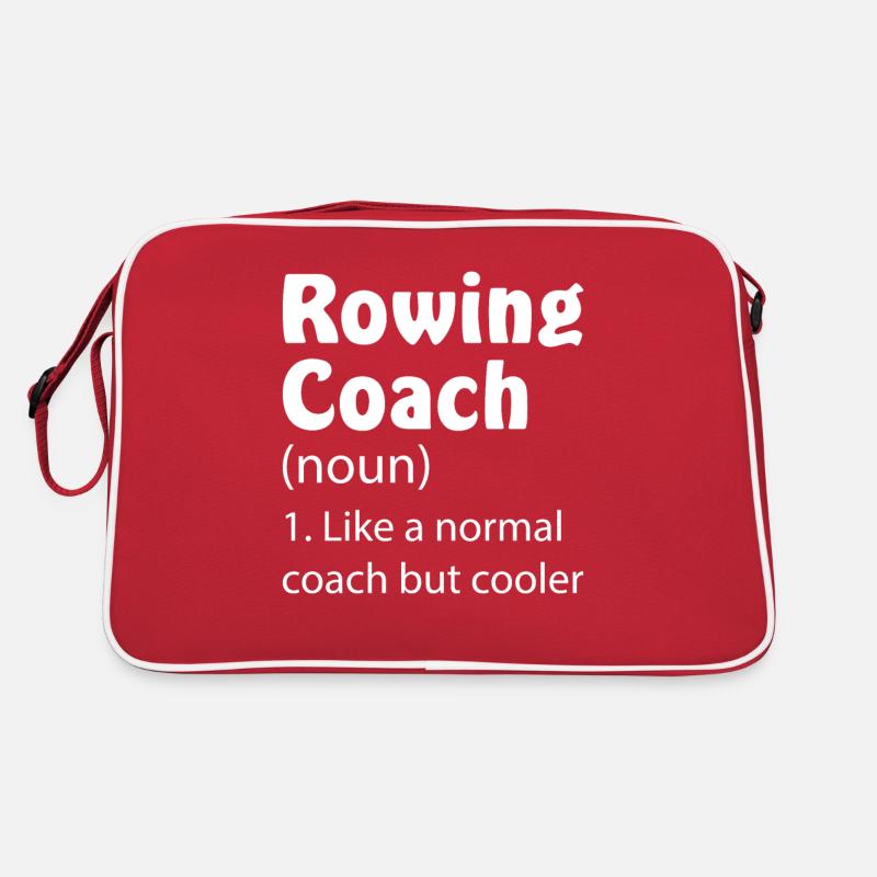 Rudertrainer Rudern Trainer Ruderer Ruderboot Retro Tasche