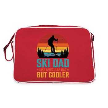 Ski Father Downhill Mountains Ski Sport Skis Skiing - Retro Bag - red/white - Back