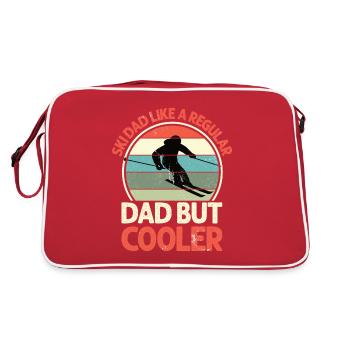 Ski Father Downhill Mountains Ski Sport Skis Skiing - Retro Bag - red/white - Back