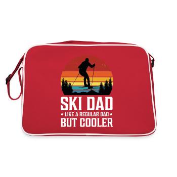 Ski Father Downhill Mountains Ski Sport Skis Skiing - Retro Bag - red/white - Back