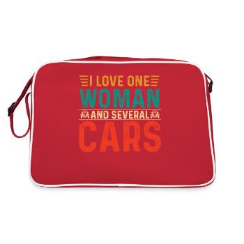 Car Salesman Wife Car Dealer Car Collector Marriage - Retro Bag - red/white - Back