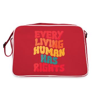 Human Rights Politics Freedom Demonstrate - Retro Bag - red/white - Back