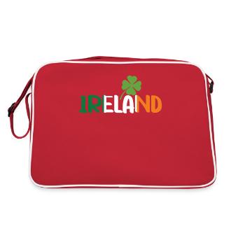 Ireland Flag Cloverleaf Vintage Irish Roots - Retro Bag - red/white - Back