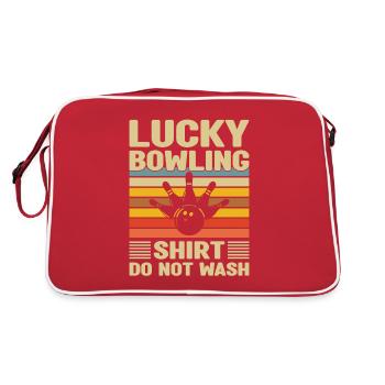 Bowling Cone Spareball Pins Ball Strike - Retro Bag - red/white - Back
