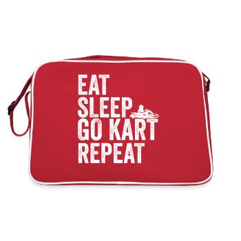 Racing Gokart Go-Karts Racer Kart Kart Driver - Sac Retro - rouge/blanc - Dos