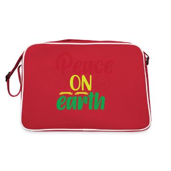 Peace Peace Love Peace World Peace - Retro Bag - red/white - Back