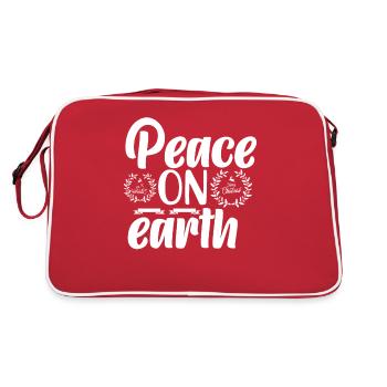 Peace Peace Love Peace World Peace - Retro Bag - red/white - Back