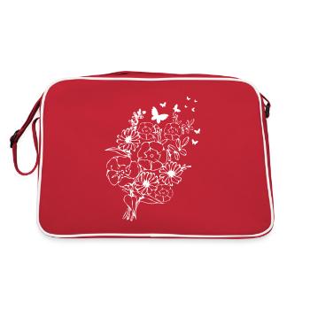 Fleurs roses Roses fleurs tropicales - Sac Retro - rouge/blanc - Dos
