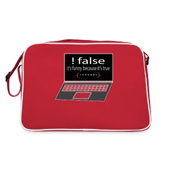 Software Developer Programmer Gift - Retro Bag - red/white - Back