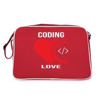 Software Developer Programmer Gift - Retro Bag - red/white - Back