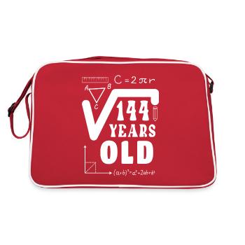 12 Birthday 144 Root Years Old Gift - Retro Bag - red/white - Back