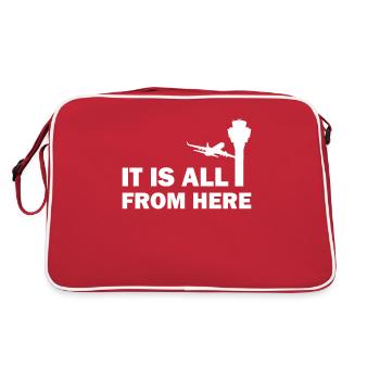Air traffic controller Tower controller Flight attendants - Retro Bag - red/white - Back