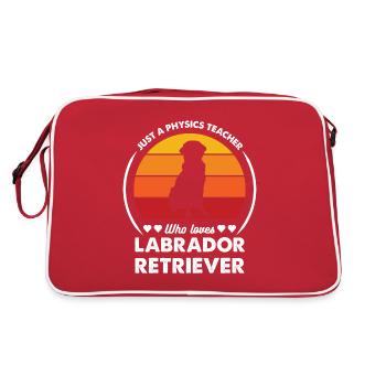 Physics teacher Physicist Labrador Retriever - Retro Bag - red/white - Back