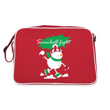 Enfants Snowball Fight Boule de neige - Sac Retro - rouge/blanc - Dos