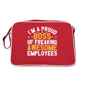 Meilleur directeur général employé entrepreneur - Sac Retro - rouge/blanc - Dos