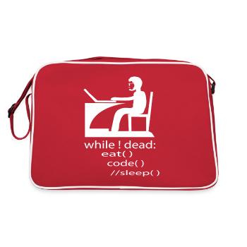Software Developer Programmer Gift - Retro Bag - red/white - Back
