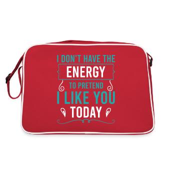 I don't really like you funny gift fun - Retro Bag - red/white - Back