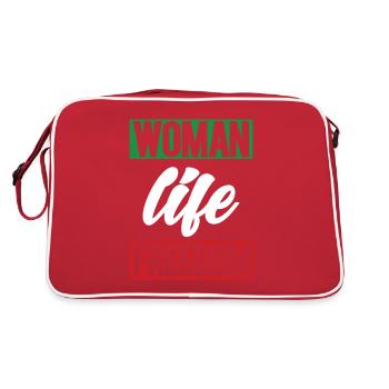Femmes Vie Liberté Iranienne Mahsa Amini Iran - Sac Retro - rouge/blanc - Dos
