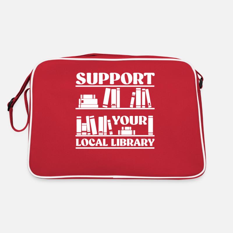 Bibliothek Bibliothekar Lesen Retro Tasche