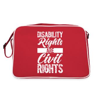 Les droits des personnes handicapées sont un cadeau des droits de la personne - Sac Retro - rouge/blanc - Dos