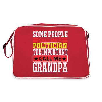 Politicien Politicien Grand-père Maire Grand-père - Sac Retro - rouge/blanc - Dos