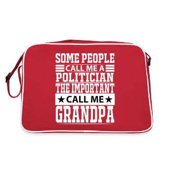 Politicien Politicien Grand-père Maire Grand-père - Sac Retro - rouge/blanc - Dos
