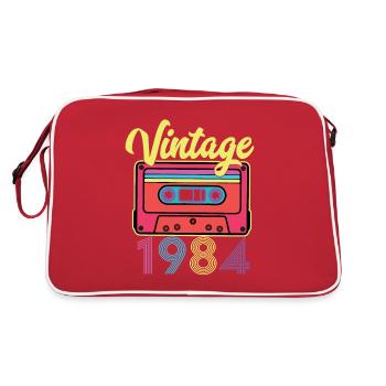 Vintage Original Design Birthday vintage 1984 - Retro Bag - red/white - Back