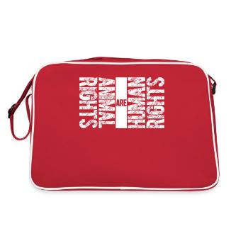 Bien-être animal Conservation de la nature Respecter les droits des animaux - Sac Retro - rouge/blanc - Dos