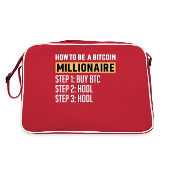 Bitcoin Plan B BTC Satoshi Crypto Hodl Maximalist - Retro Bag - red/white - Back